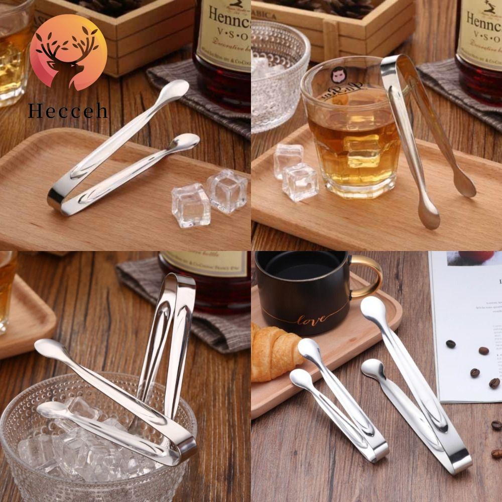 HECCEH Set 20 Kẹp Gắp Đá Đầu Tròn Mini 4.3 inch Bằng Thép Không Gỉ