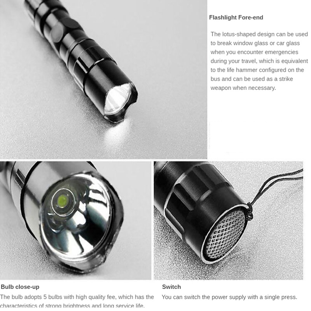 Đèn pin mini AA, làm bằng hợp kim nhôm cao cấp