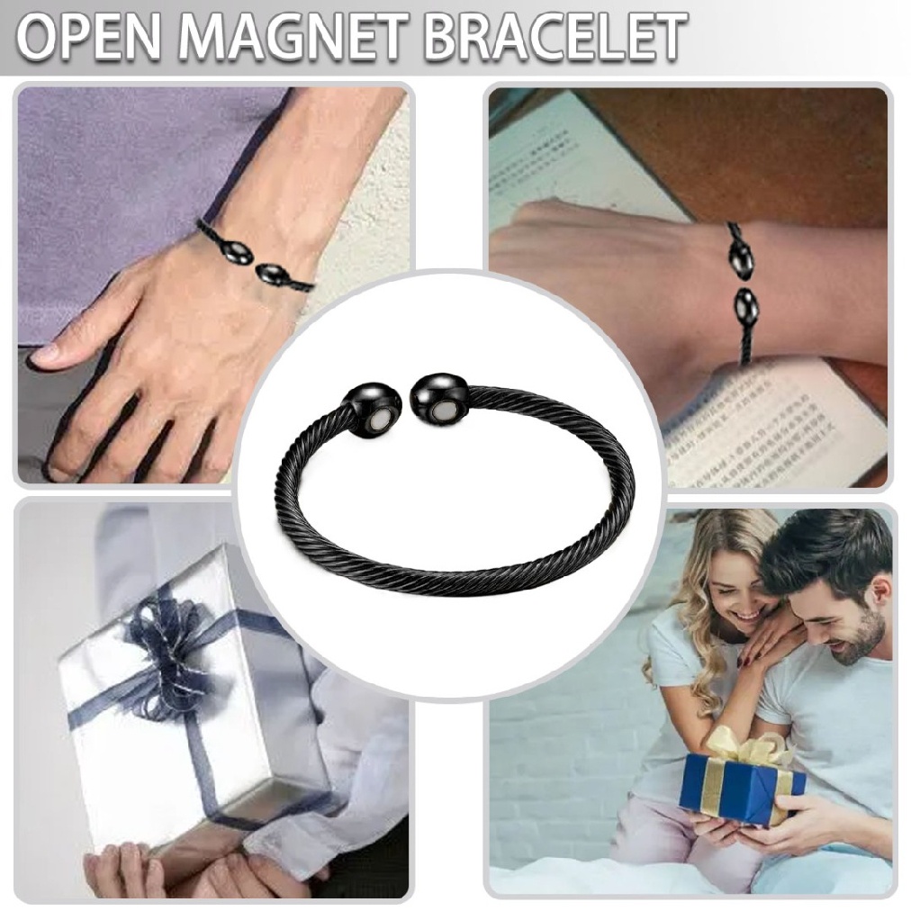 Magnetic Bracelet Women Men Bangle Cuff Copper Healing Therapy Arthritis Jewelry