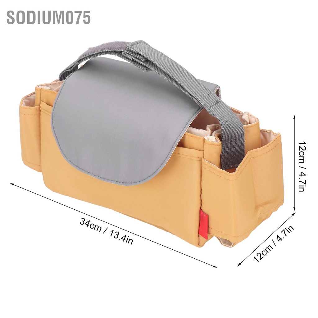 Sodium075 Túi Xe Đẩy Cho Bé Nylon Chống Thấm Nước Nhiều Ngăn Đơn Giản Antiwear Đựng Tã Caddy Cũi Treo Tường Bàn