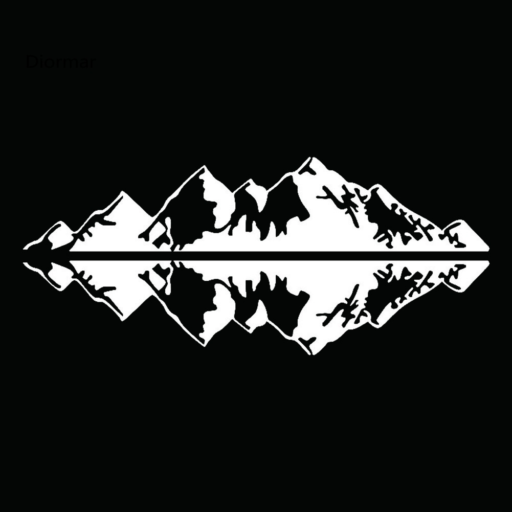 Miếng Dán Trang Trí Cửa Xe Hơi Bằng PVC Hình Ngọn Núi Độc Đáo