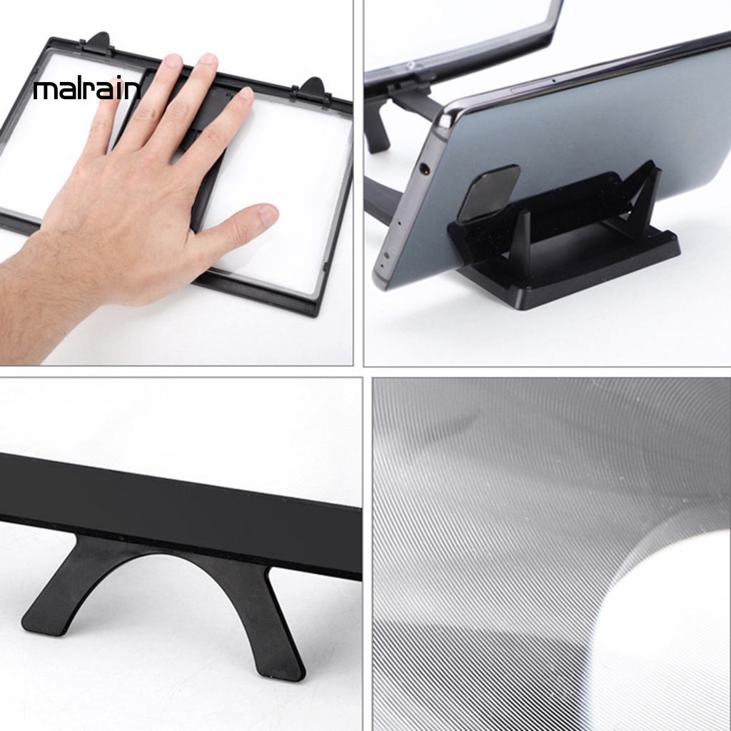 Dụng Cụ Phóng Đại Màn Hình Điện Thoại Ống Kính Cong 12 Inch Trong Suốt Có Thể Gập Lại