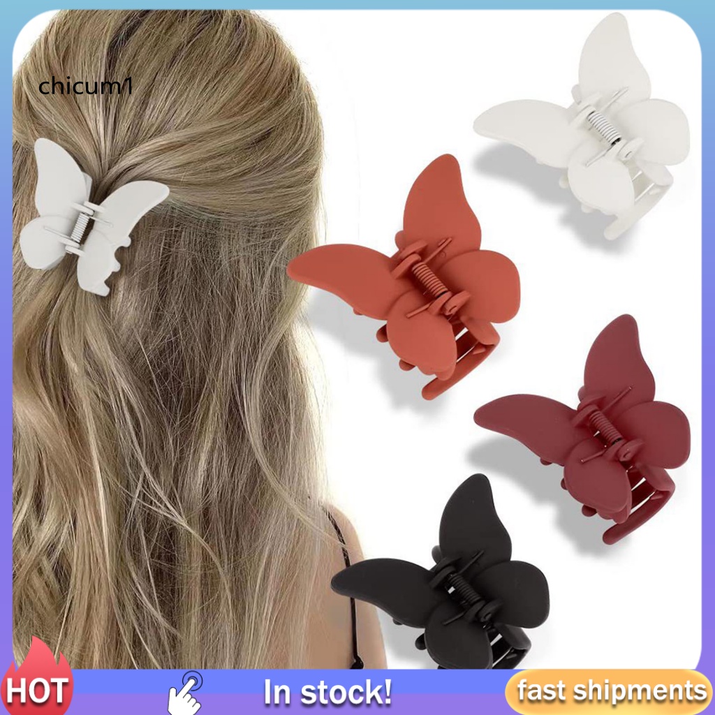 Kẹp Tóc Càng Cua Chống Rơi Sơn Màu Nhám Sang Trọng Cho Nữ