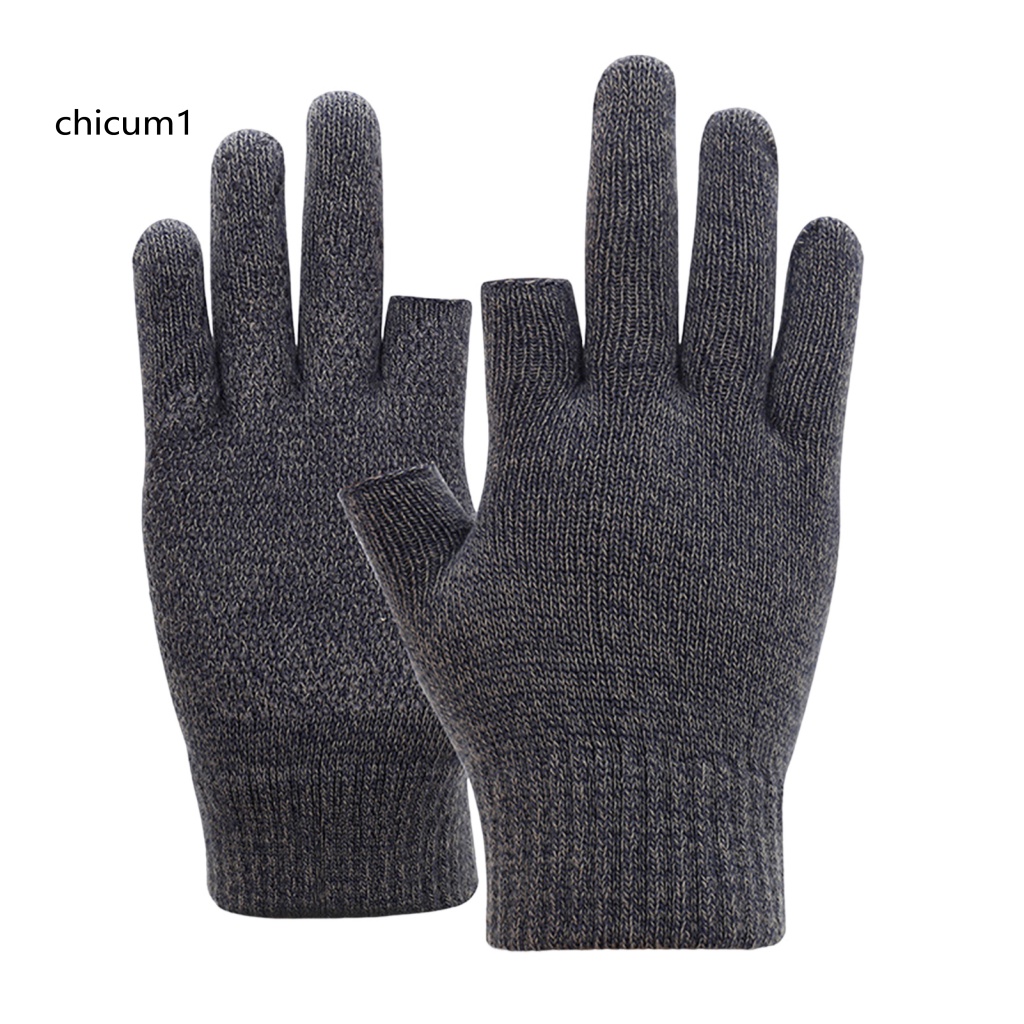 1 Đôi Găng Tay Mùa Đông 2 Ngón Chống Gió Dày Dặn Chống Trượt Có Thể Chạm Màn Hình Cảm Ứng