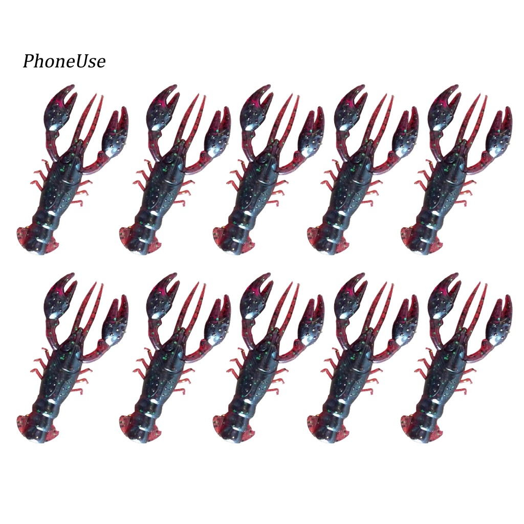 Pu Set 10 Mồi Câu Cá Giả Hình Tôm 22g / 5cm Chuyên Nghiệp