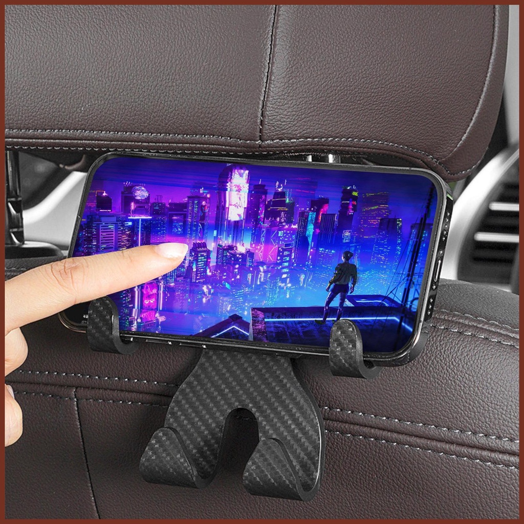 Giá Đỡ 4 Móc Treo Túi Xách Gắn Gối Tựa Đầu Xe Hơi