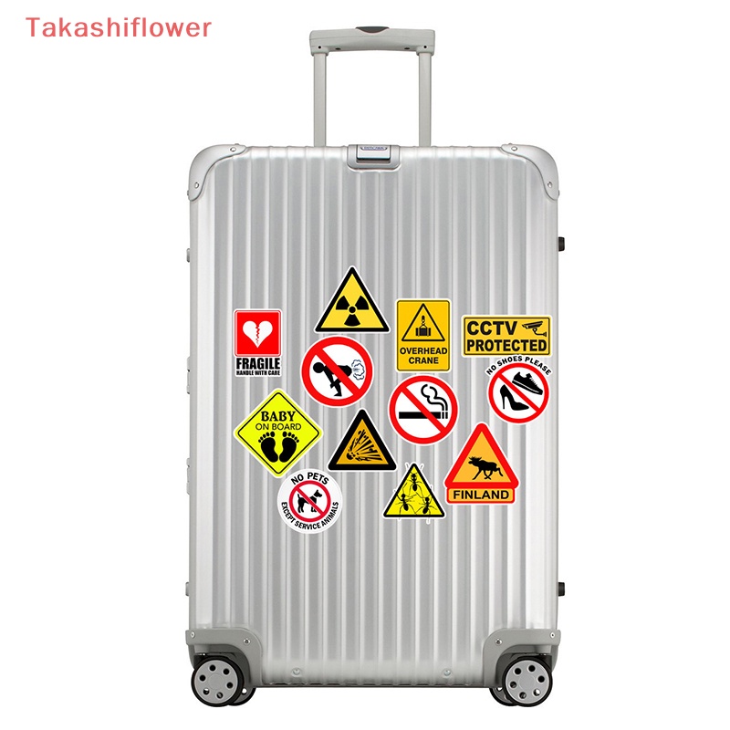Bộ 50 Miếng Dán Cảnh Báo Họa Tiết Hoạt Hình Dùng Trang Trí Ván Trượt / Laptop / Xe Hơi / Xe Máy