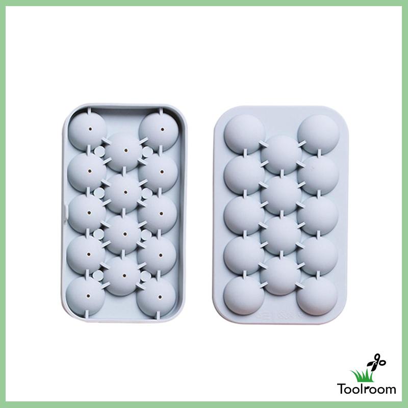 Set 2 Khay Làm Đá Tròn Có Thể Xếp Chồng Lên Nhau