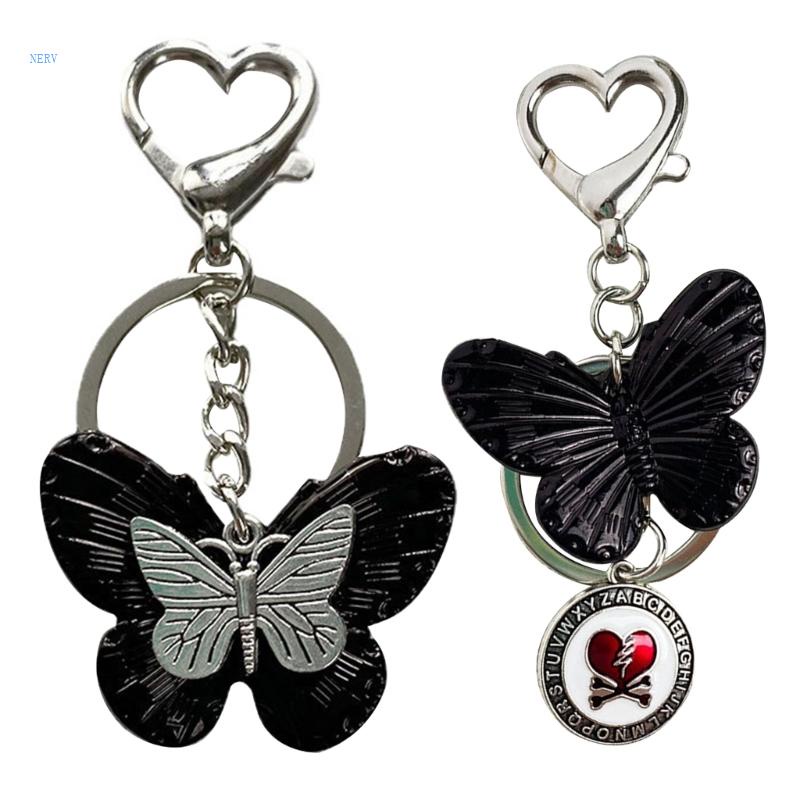 Móc Khóa Hình Bướm Phối Màu Tương Phản Cao Cấp