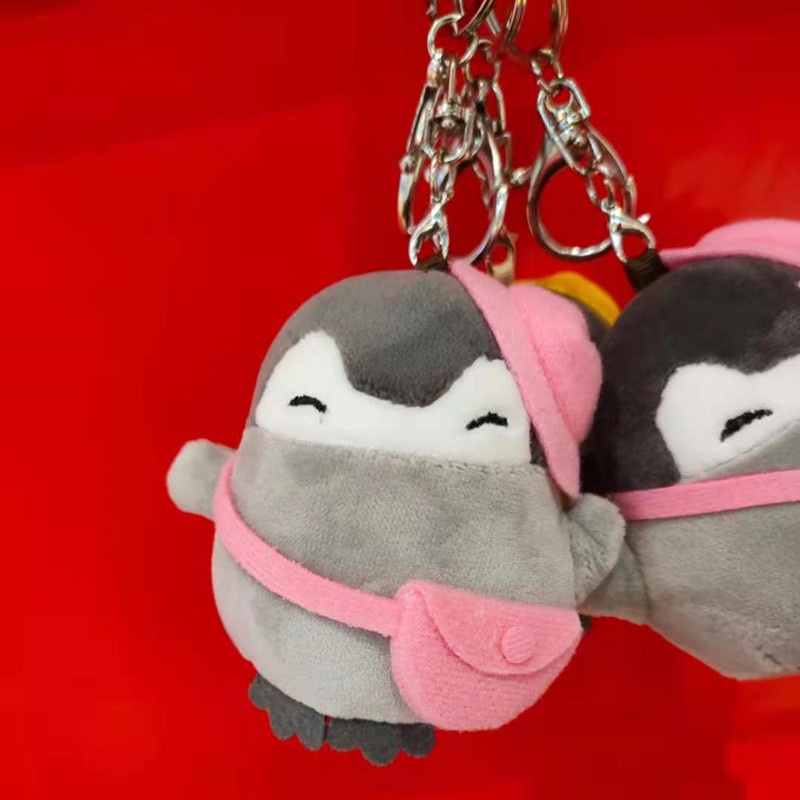 Móc Khóa Hình Chim Cánh Cụt Hoạt Hình Nhồi Bông Đáng Yêu
