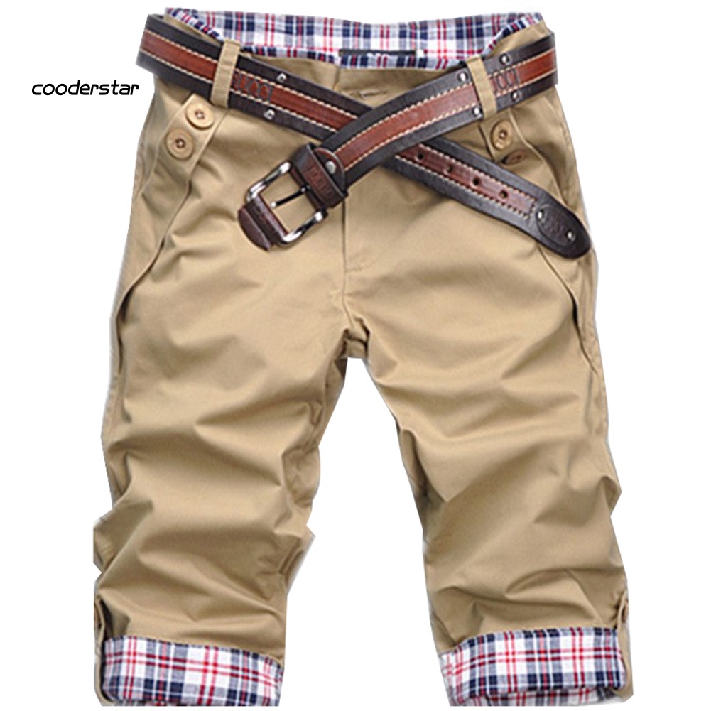 Quần Lửng Họa Tiết Kẻ Sọc Thời Trang Mùa Hè Dành Cho Nam