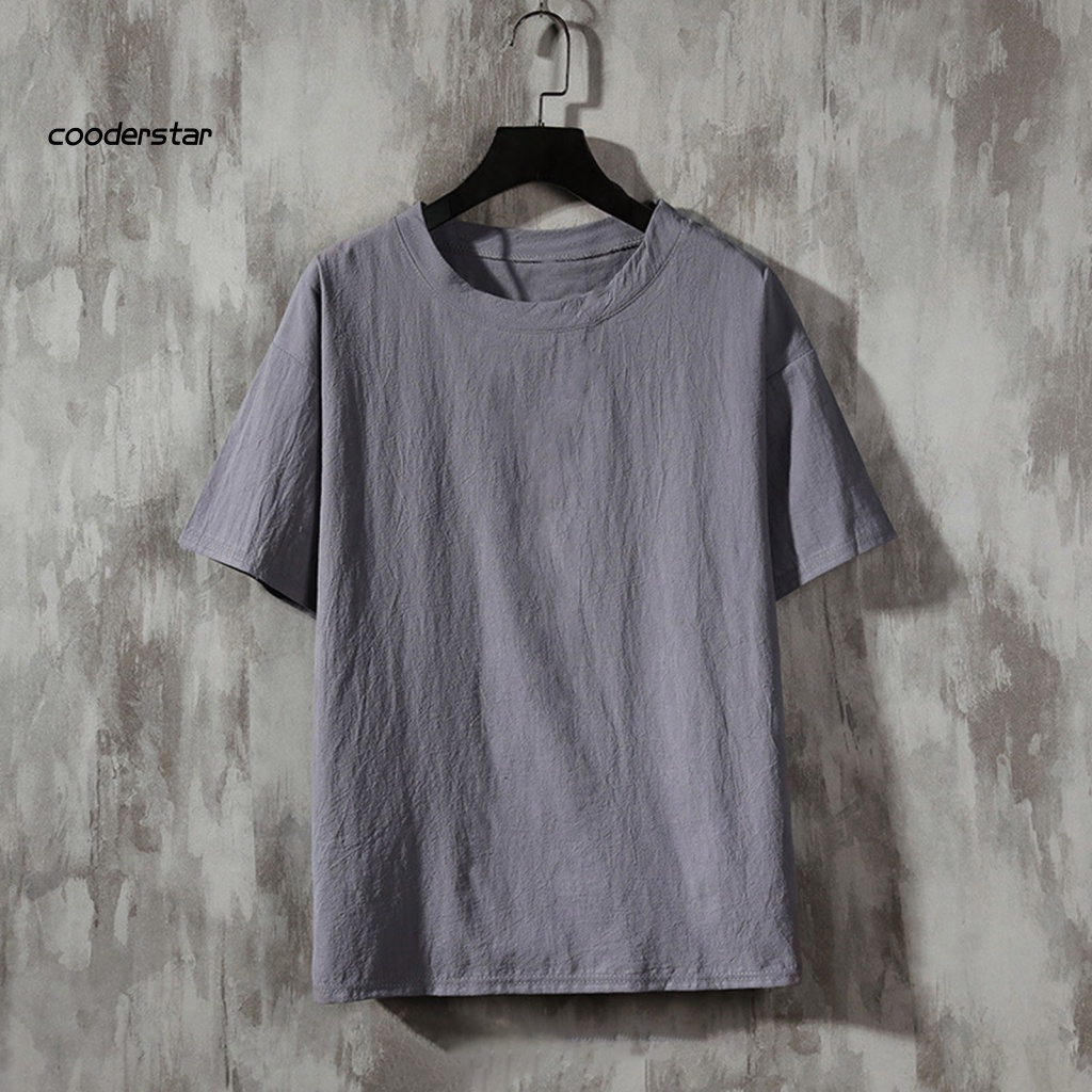 Áo Thun Nam Cổ Tròn Siêu Nhẹ Màu Trơn Plus Size