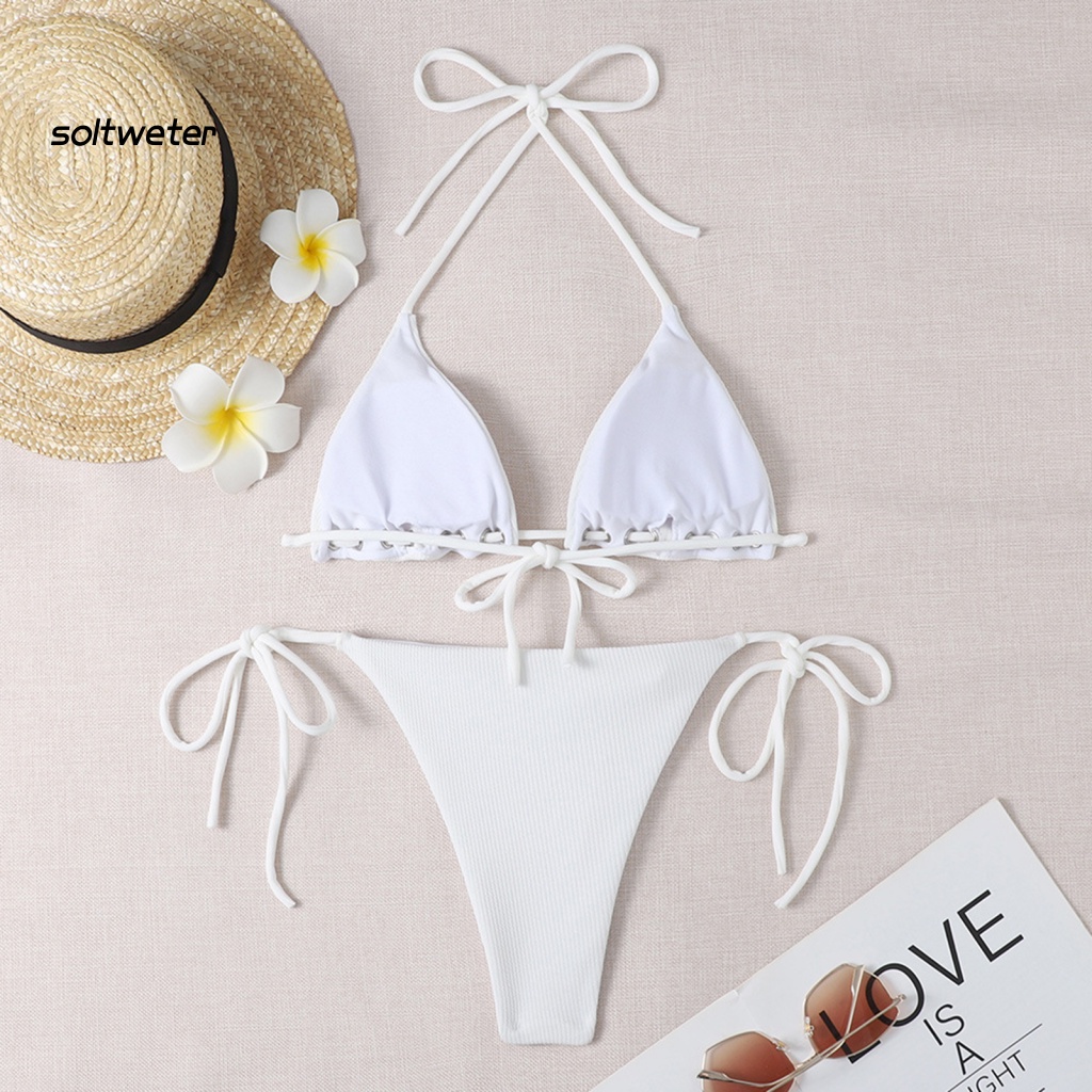 Bộ Đồ Bơi Hai Dây Màu Sắc Thời Trang Mùa Hè Quyến Rũ Cho Nữ