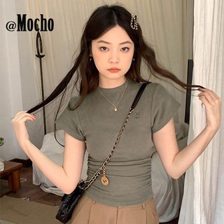 OUDAIXIU áo phông áo thun nữ croptop baby tee Thời trang hàn quốc A29J0ZR