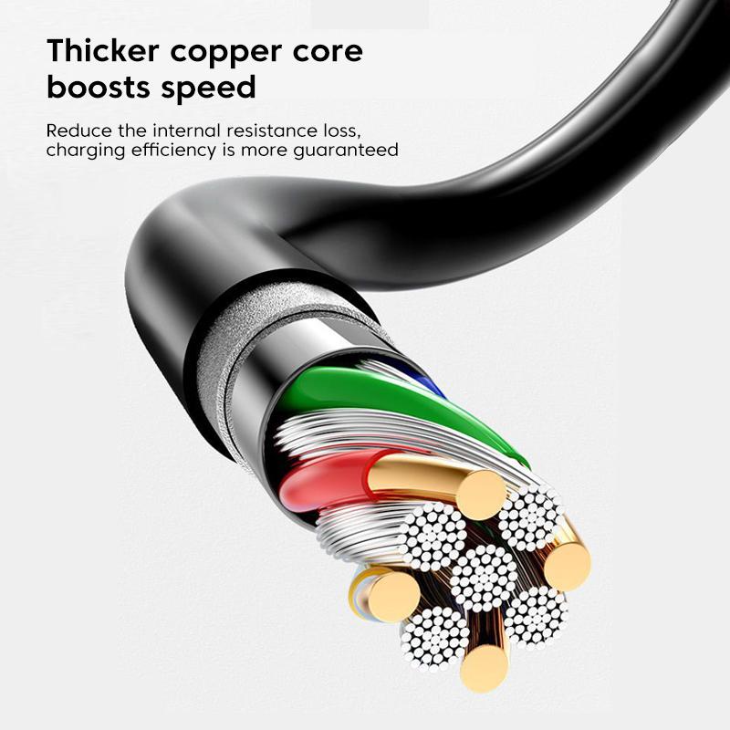 Dây Cáp Sạc Nhanh 6A 100W 3 Trong 1 Chuyên Dụng Cho Xe Hơi