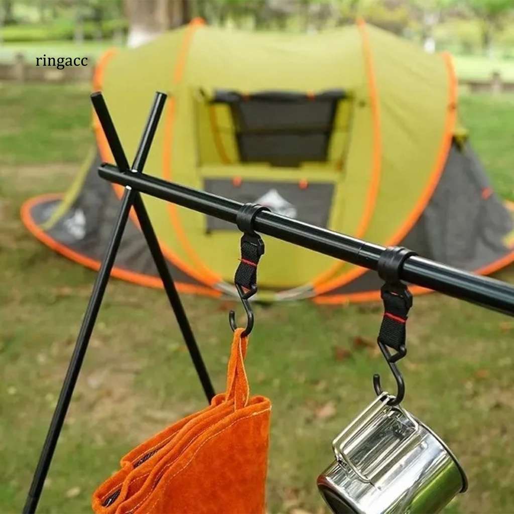 Rga Set 5 Móc Treo Đồ Hình Chữ S Bằng Nhựa Nylon Dày Chịu Tải Nặng Đa Năng Cho Hoạt Động Cắm Trại Ngoài Trời