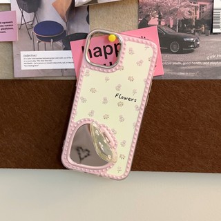Ốp Điện Thoại Kèm Gương Hình Trái Tim Cho iPhone 14 12Pro 12promax 13 13Pro casing 11 13promax 12 14Pro 14promax iPhone11