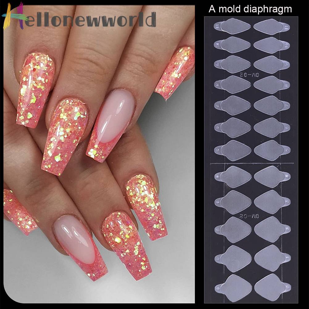 Set 24 Khuôn Dán Trang Trí Móng Tay Chuyên Dụng Cho Salon