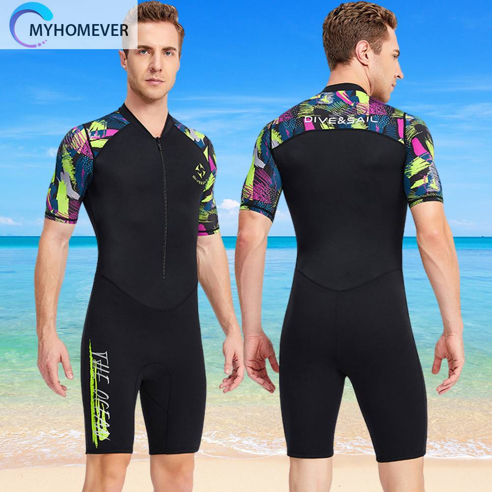 Bộ Đồ Lặn Toàn Thân Chống Tia UV Cao Su Tổng Hợp Có Khóa Kéo Trước Dày 1.5MM