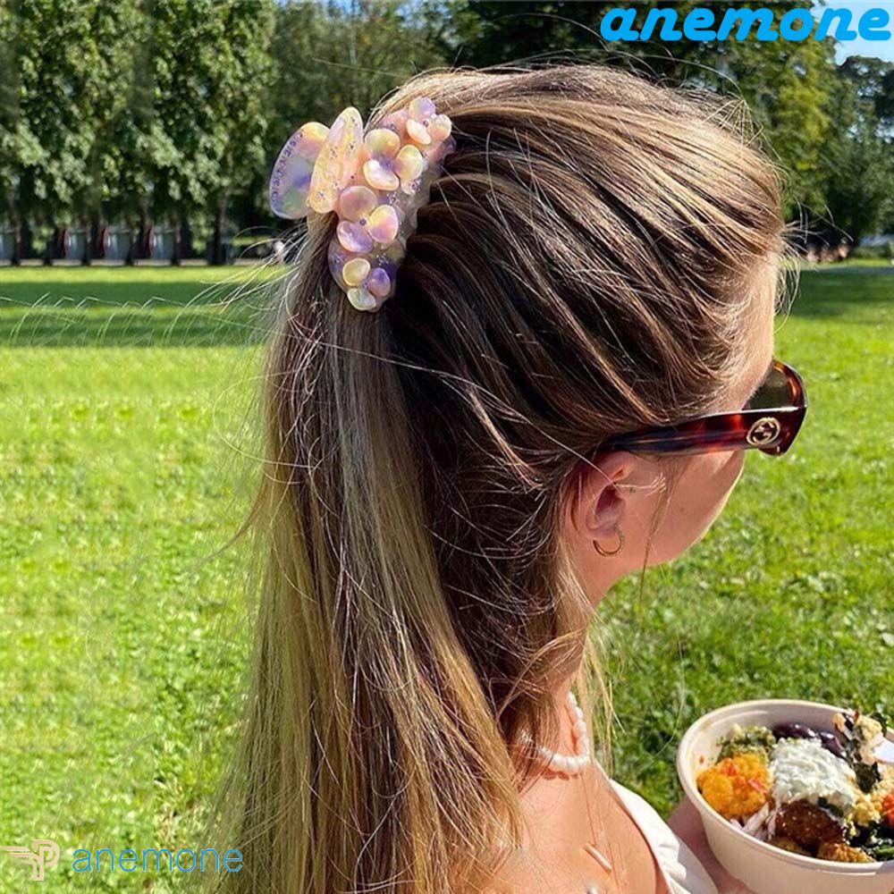 ANEMONE Kẹp Tóc Hình Hoa Đính Đá Thời Trang Cho Nữ