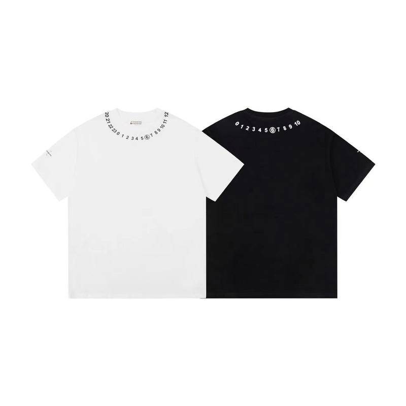Áo thun cotton ngắn tay in cổ mm6