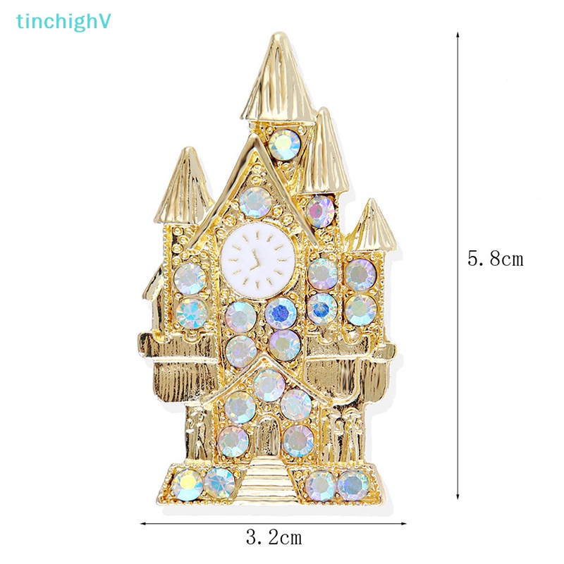 Ghim Cài Áo Hình Lâu Đài Đính Đá Thời Trang Dành Cho Nam Nữ