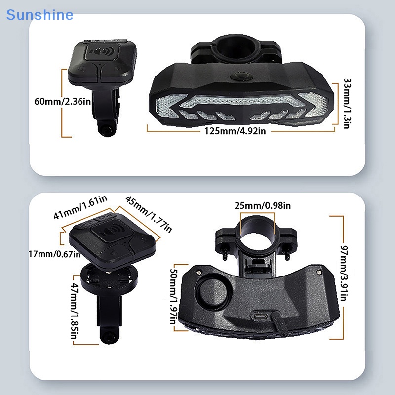 Đèn Xi Nhan Báo Động Chống Thấm Nước Có Thể Sạc Lại Cho Xe Đạp