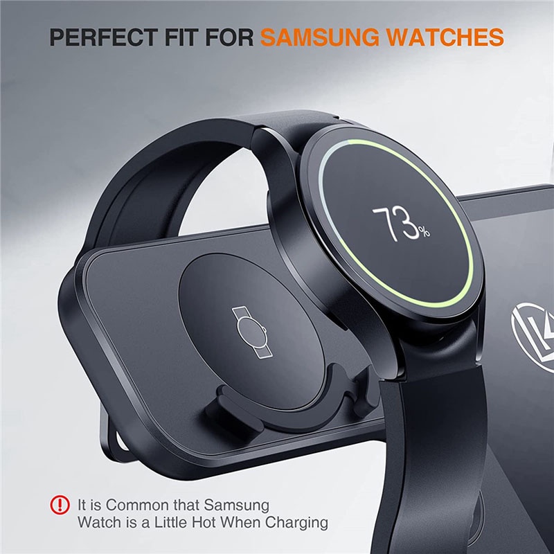 Đế Sạc Nhanh Không Dây 30W 3 Trong 1 Cho Samsung S22 S21 S20 Ultra Galaxy Watch 5 4 3 Active 2 / 1 Buds Qi