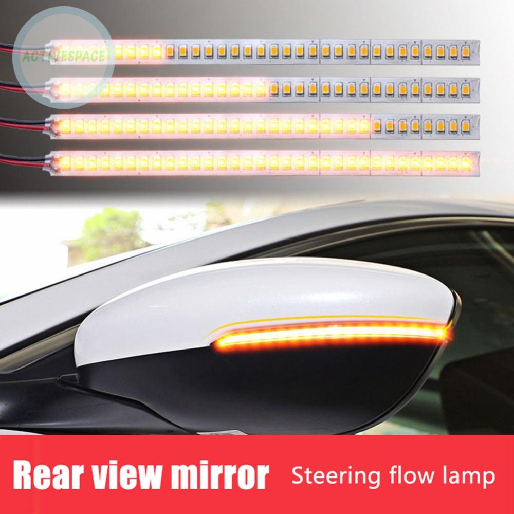 ⚡READYSTOCK⚡Quality White + Yellow LED Flowing TurnSignal Lamp Car Rearview Mirror Indicator