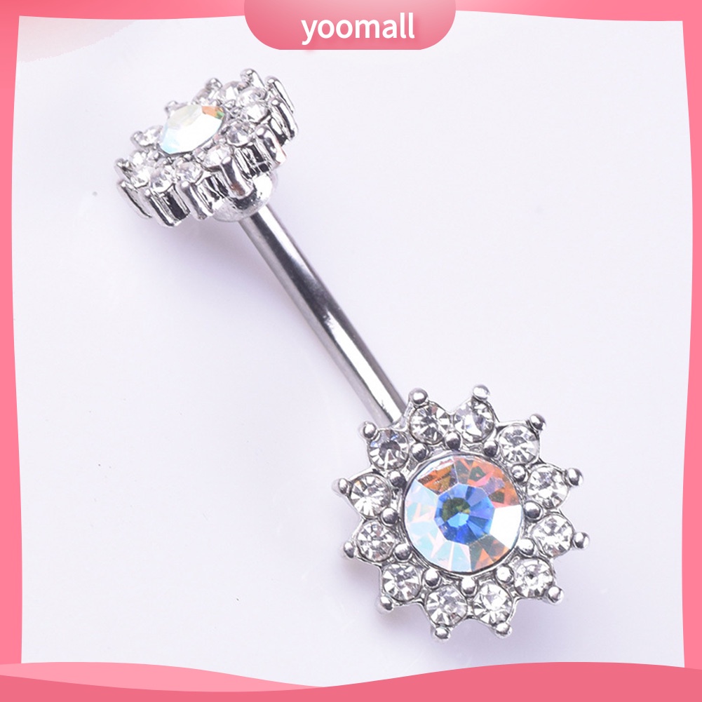 Khuyên Rốn Hình Hoa Đính Đá Lấp Lánh Gợi Cảm Cho Nữ