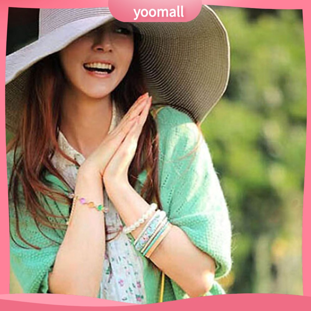 Vòng Tay Chuỗi Hạt Tròn Màu Sắc Ngọt Ngào Thời Trang Cho Nữ