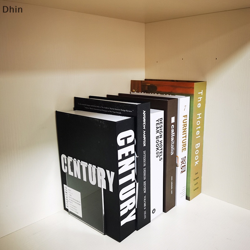 [Dhin] Acrylic Bookends Stand Bookshelf Desktop Decorative Storage Rack COD