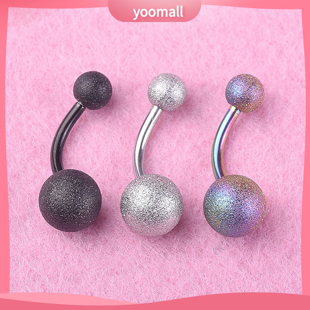 Khuyên Rốn Dạng Thanh Tạ Đôi Bằng Thép Không Gỉ Gợi Cảm Cho Nữ