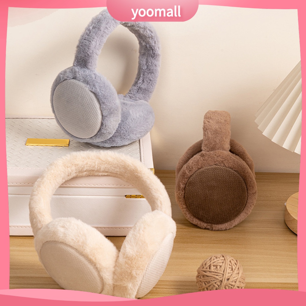 Bông Chụp Tai Giữ Ấm Chống Ngã Màu Sắc Trơn Co Giãn Tốt Có Thể Điều Chỉnh Dành Cho Nam Và Nữ