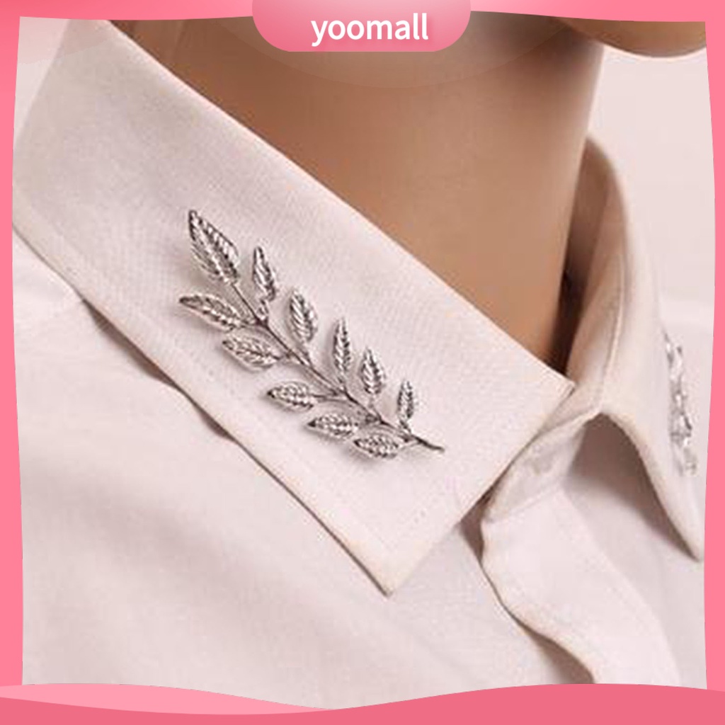 1 Cặp Ghim Cài Áo Hình Chiếc Lá Xinh Xắn