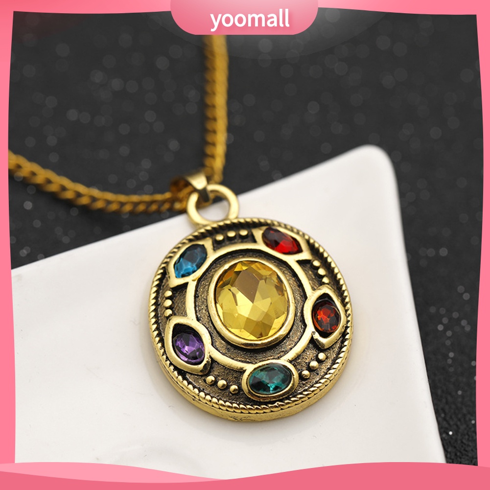Vòng cổ Mặt Tròn Hình Thanos Infinity Thời Trang
