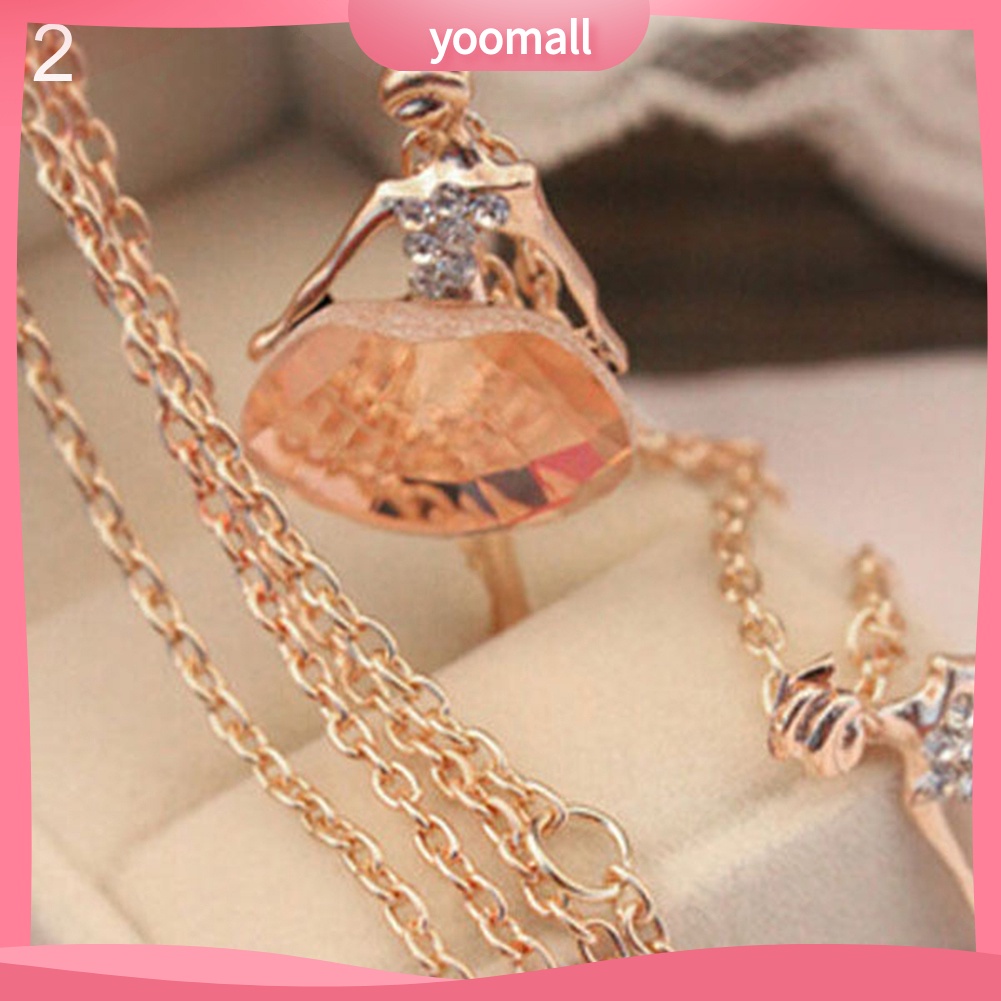 Vòng cổ Mặt Hình Cô Gái Múa Ba Lê Đính Đá Thời Trang Dành Cho Nữ