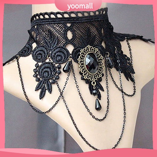 Vòng Cổ Choker Ren Đính Đá Sang Trọng Thời Trang Cho Nữ