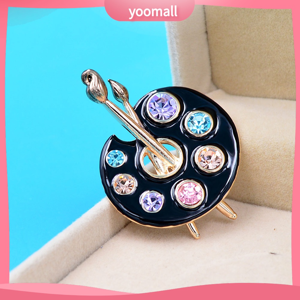 [YM] Ghim Cài Áo Họa Tiết Hình Học Tráng Men Bóng Cao Chống Rỉ Sét Tinh Tế Trang Trí Cho Nữ