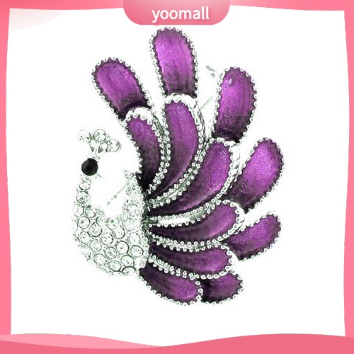 Ghim Cài Áo Hình Chim Công Đính Đá Nhân Tạo Thời Trang