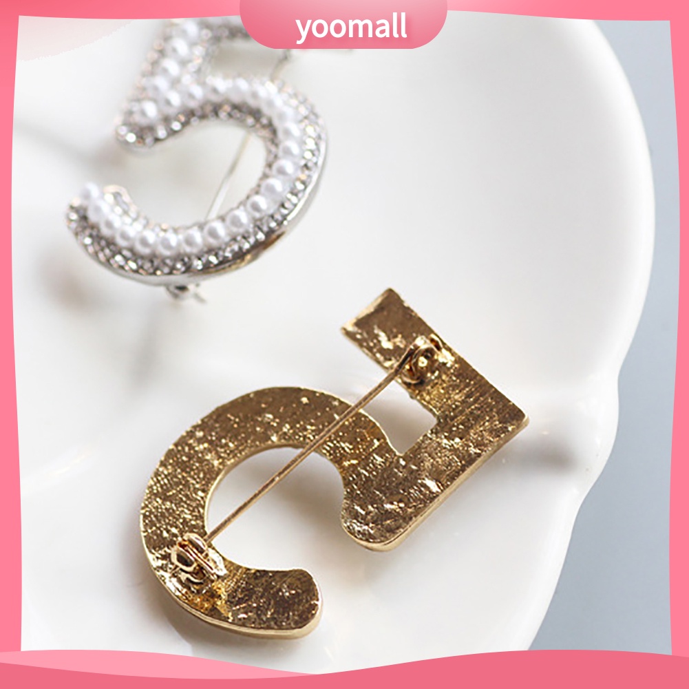 Ghim Cài Áo Đính 5 Viên Ngọc Trai Nhân Tạo Thời Trang Dành Cho Nữ