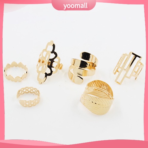 Set 6 Nhẫn Đeo Khớp Ngón Tay Thời Trang Cho Nữ