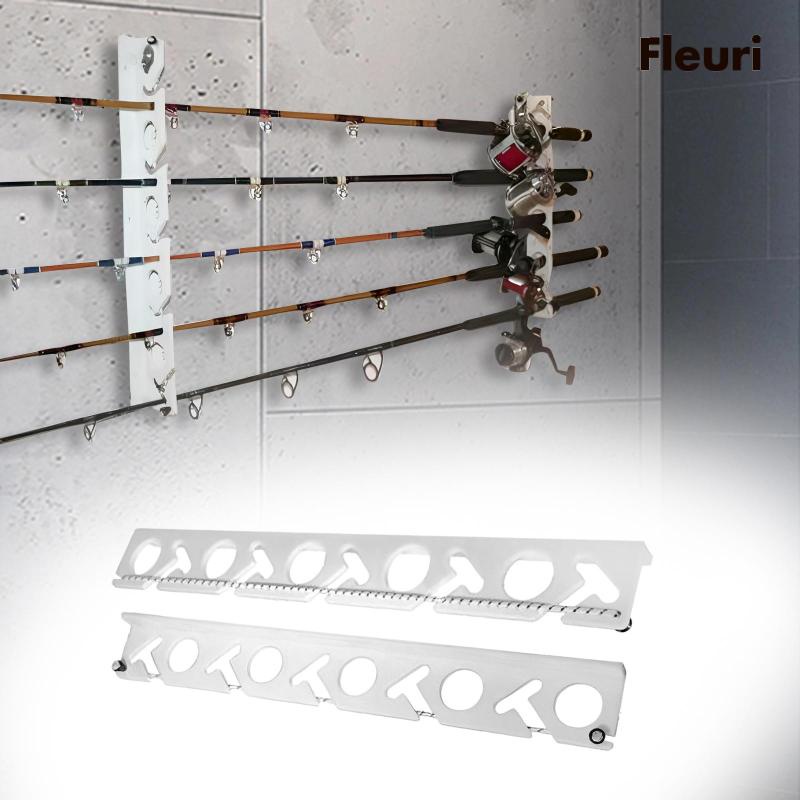 Bộ 2 Giá Đỡ Cần Câu Cá 10 Ngăn 10 Móc Chất Lượng Cao