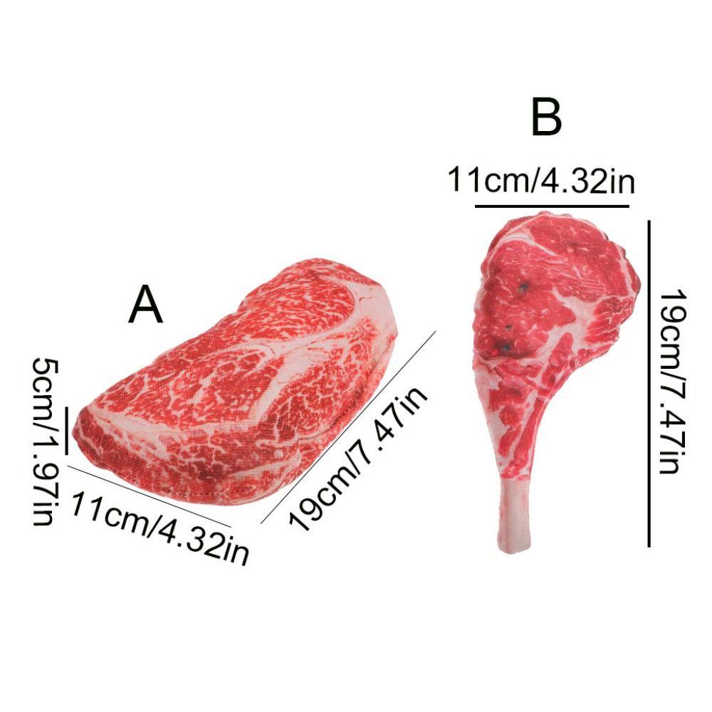 YIYU Steak Đồ Chơi Mô Phỏng Bằng Cotton Mềm Mại Phát Ra Âm Thanh Vui Nhộn Cho Thú Cưng