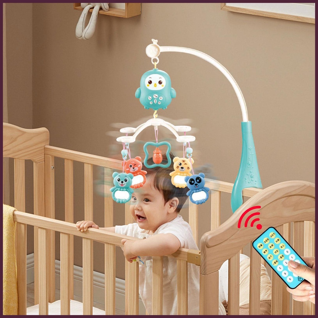 Hộp Nhạc Đồ Chơi Di Động Dạng Kẹp Có Thể Tháo Rời 360 Độ Điều Khiển Từ Xa