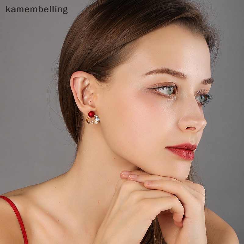 1 Đôi Khuyên Tai Nữ Đính Ngọc Thời Trang