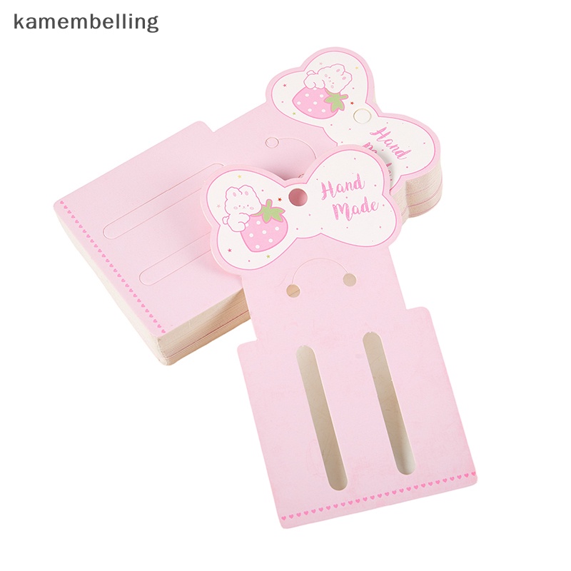 Set 50 Thẻ Giấy Treo Trưng Bày Kẹp Tóc Hình Nơ Dễ Thương