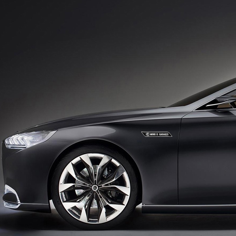 Bộ 2 Hình Dán Kim Loại Trang Trí Thân Xe Hơi MG HS MG3 MG5 MG6