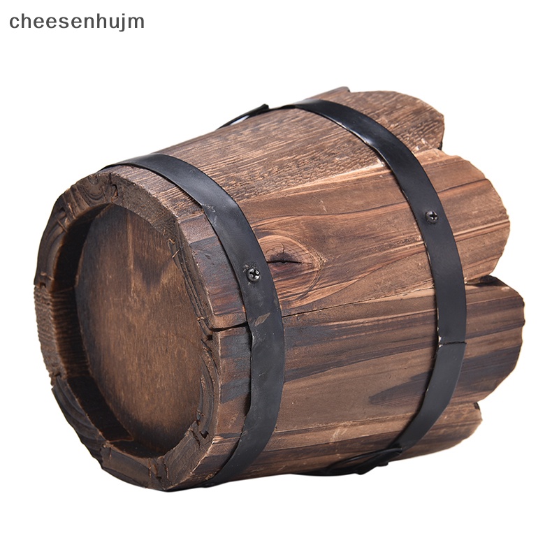 Chậu Hoa Hình Tròn Bằng Gỗ Dùng Trang Trí Nhà Cửa / Văn Phòng / Tiệc Cưới