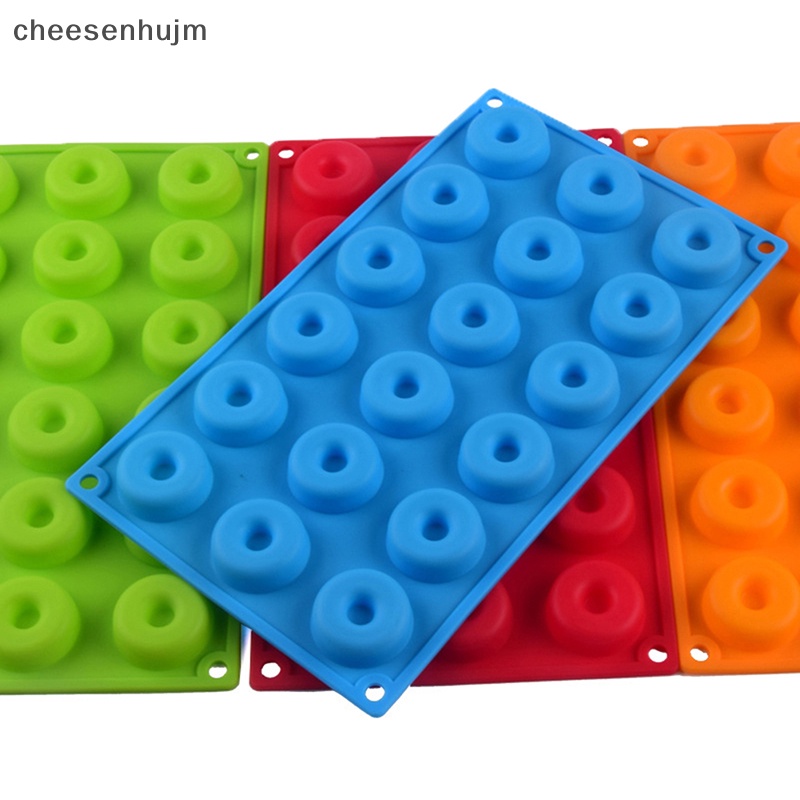 1 Khuôn Silicon Làm Bánh Donut 18 Ngăn Tạo Hình 3D DIY